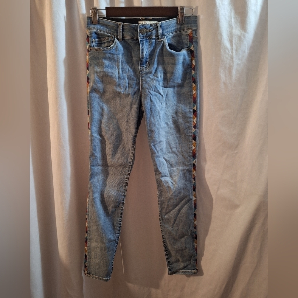 Knox Rose Light Blue Denim with Gold Stitching